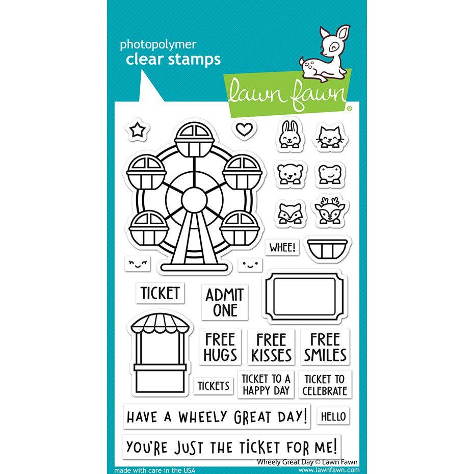 Lawn Fawn - Clear Stamps - Wheely Great Day-ScrapbookPal