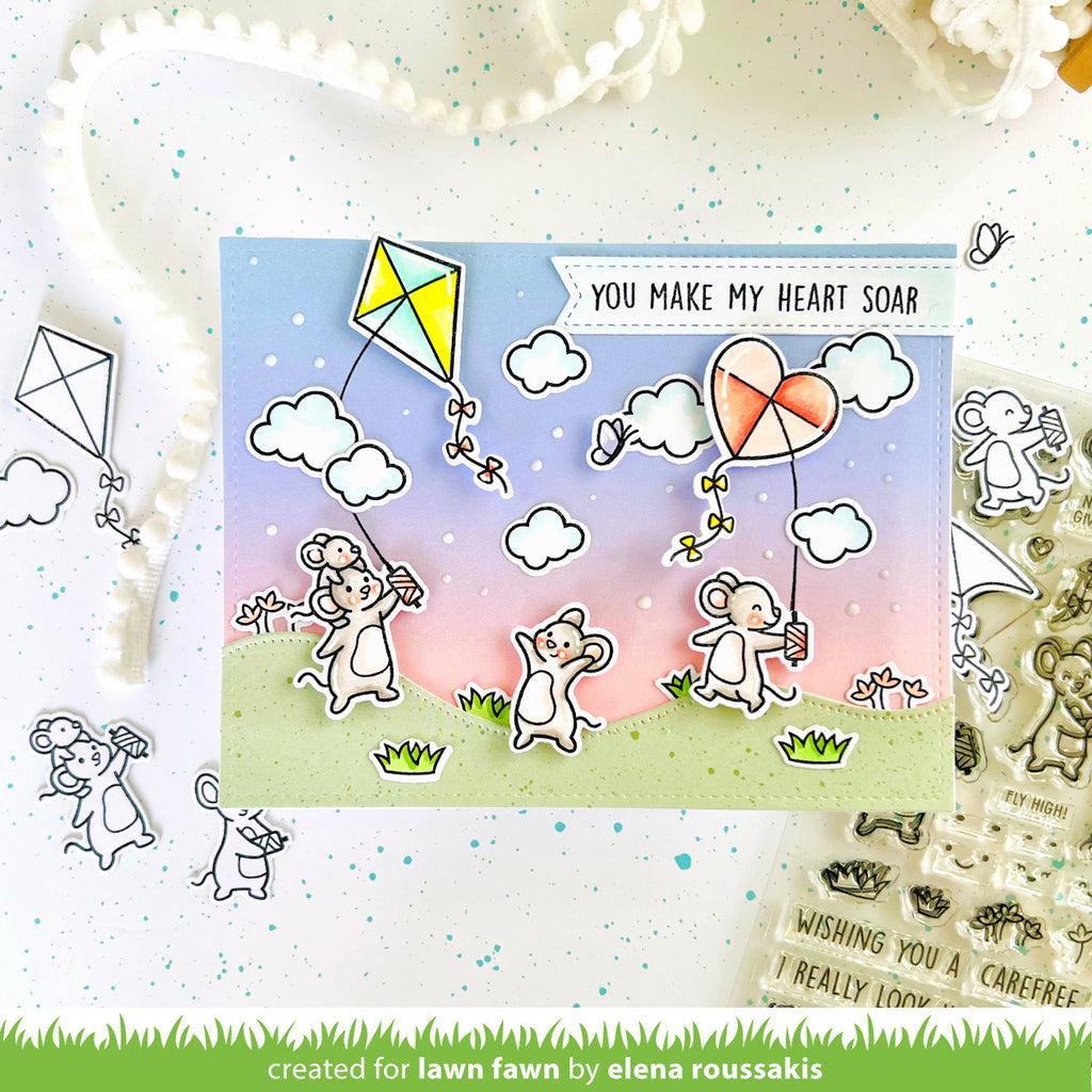 Lawn Fawn - Clear Stamps - Whoosh, Kites!-ScrapbookPal