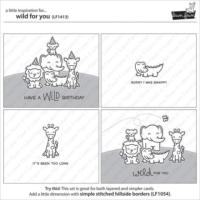 Lawn Fawn - Clear Stamps - Wild for You-ScrapbookPal