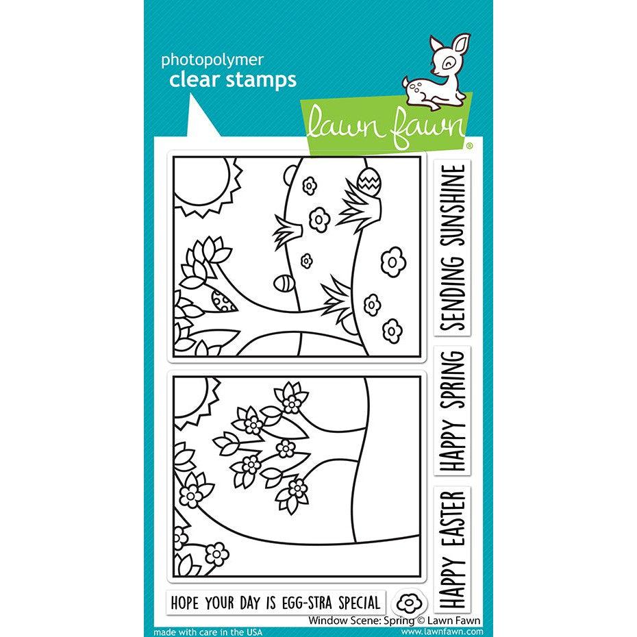 Lawn Fawn - Clear Stamps - Window Scene: Spring-ScrapbookPal