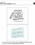 Lawn Fawn - Clear Stamps - Winter Wavy Sayings-ScrapbookPal