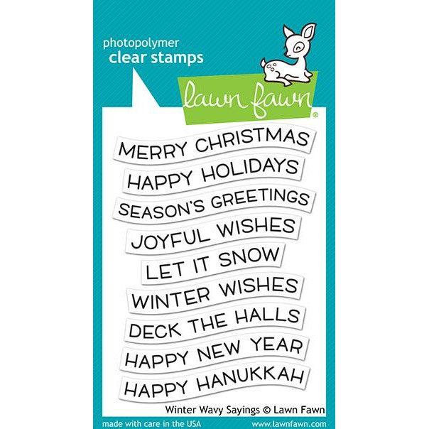 Lawn Fawn - Clear Stamps - Winter Wavy Sayings-ScrapbookPal