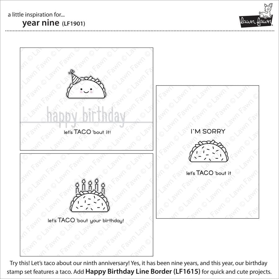 Lawn Fawn - Clear Stamps - Year Nine-ScrapbookPal