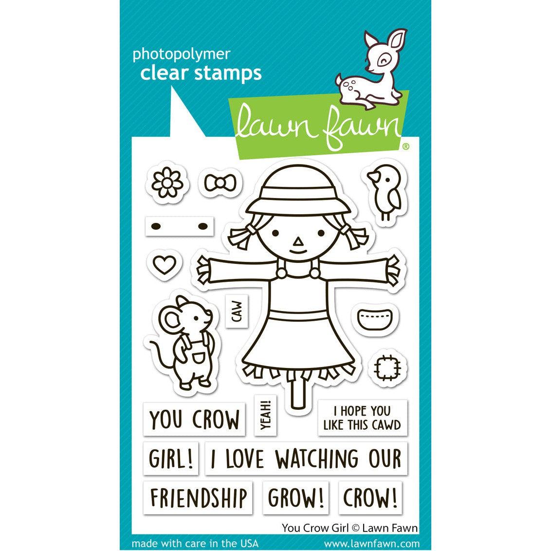 Lawn Fawn - Clear Stamps - You Crow Girl-ScrapbookPal