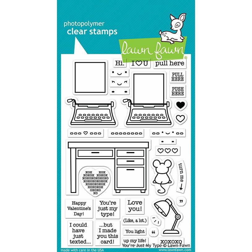 Lawn Fawn - Clear Stamps - You&#39;re Just My Type-ScrapbookPal