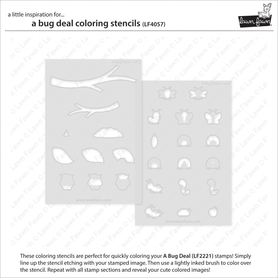 Lawn Fawn - Coloring Stencils - A Bug Deal-ScrapbookPal