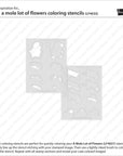 Lawn Fawn - Coloring Stencils - A Mole Lot of Flowers-ScrapbookPal