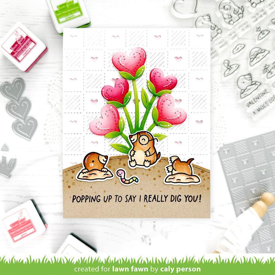 Lawn Fawn - Clear Stamps - A Mole Lot of Love Add-On-ScrapbookPal