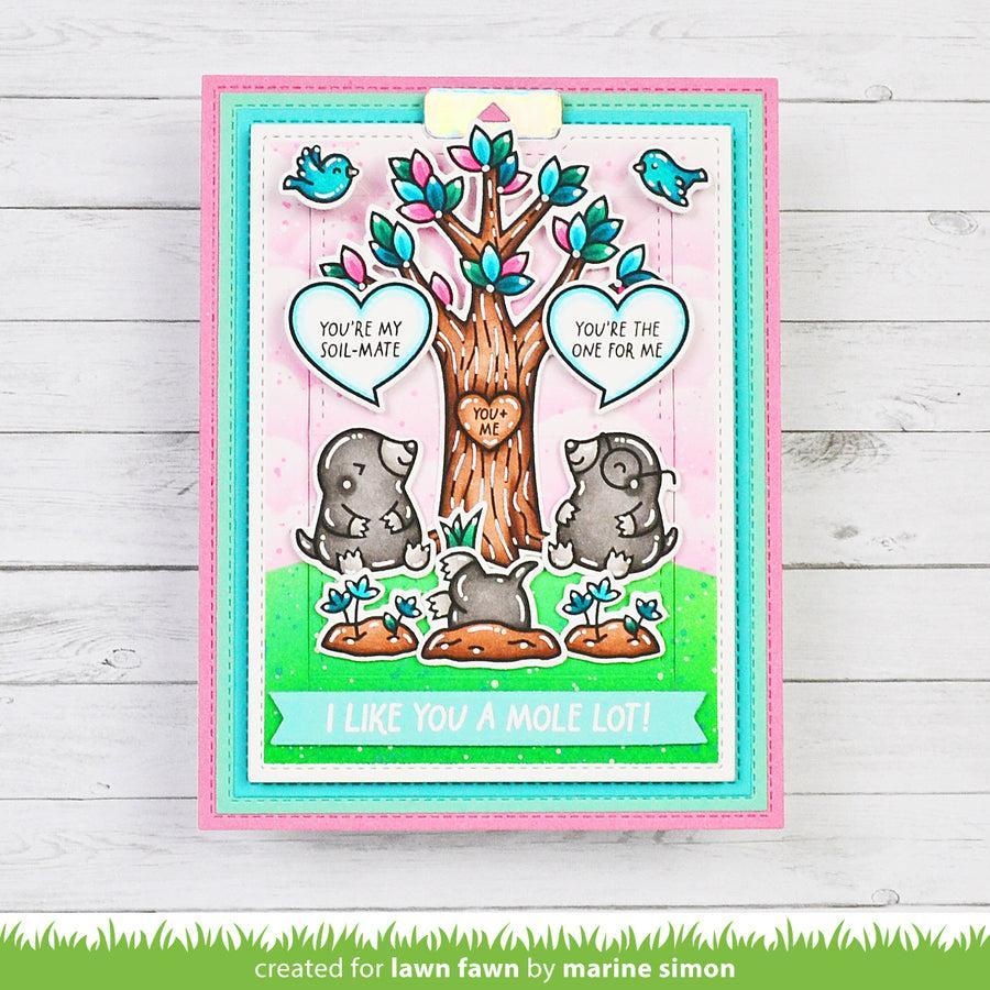 Lawn Fawn - Clear Stamps - A Mole Lot of Love Add-On-ScrapbookPal