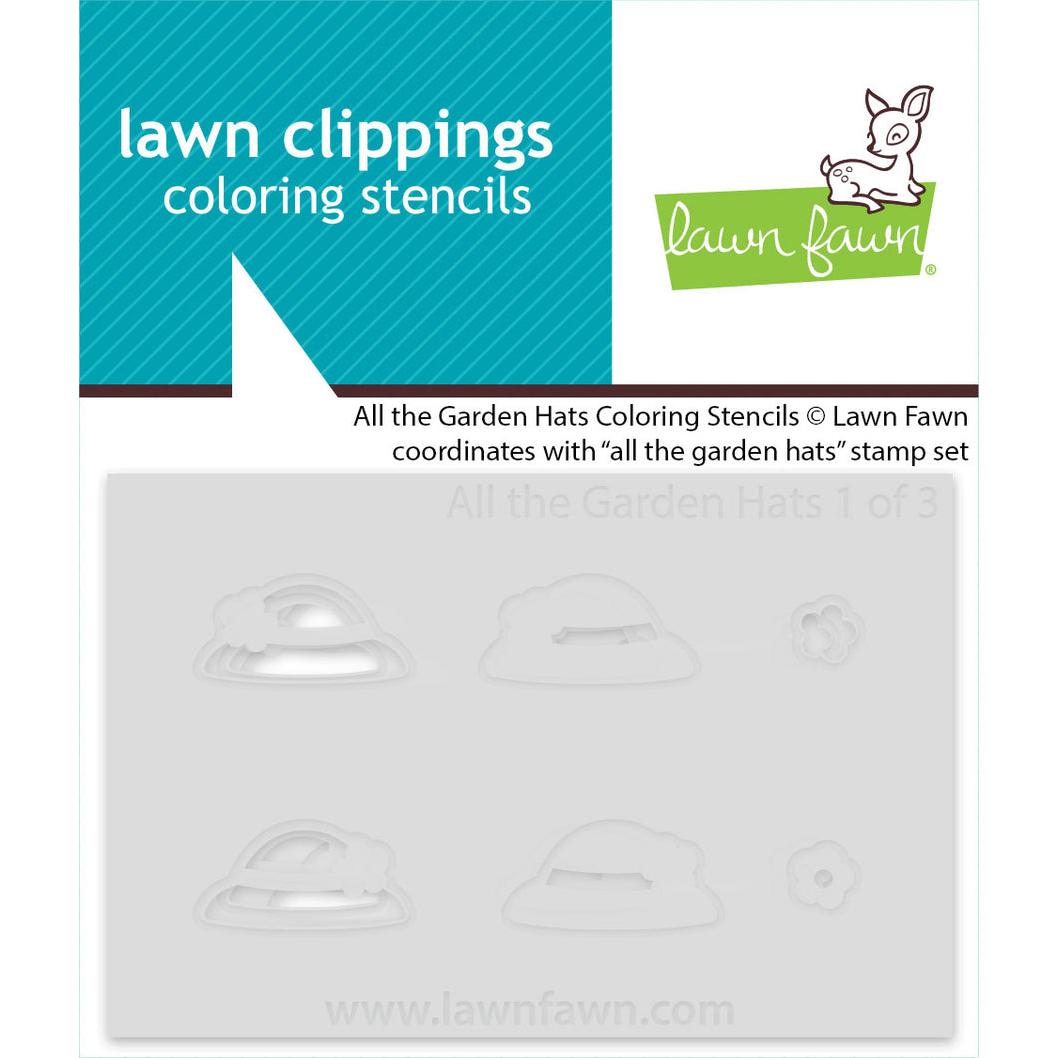 Lawn Fawn - Coloring Stencils - All The Garden Hats-ScrapbookPal