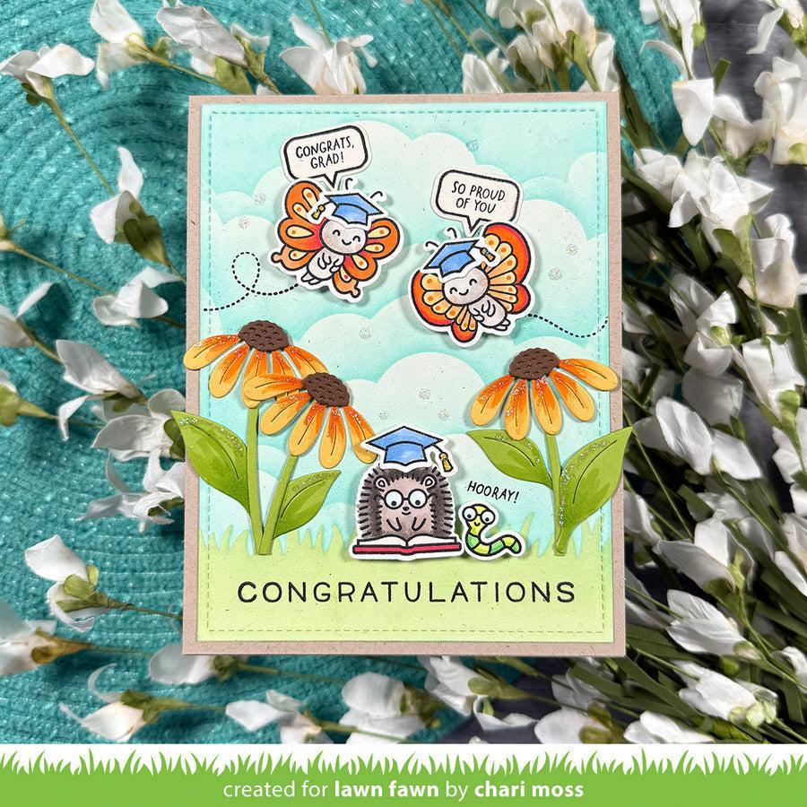 Lawn Fawn - Clear Stamps - All The Grad Caps-ScrapbookPal
