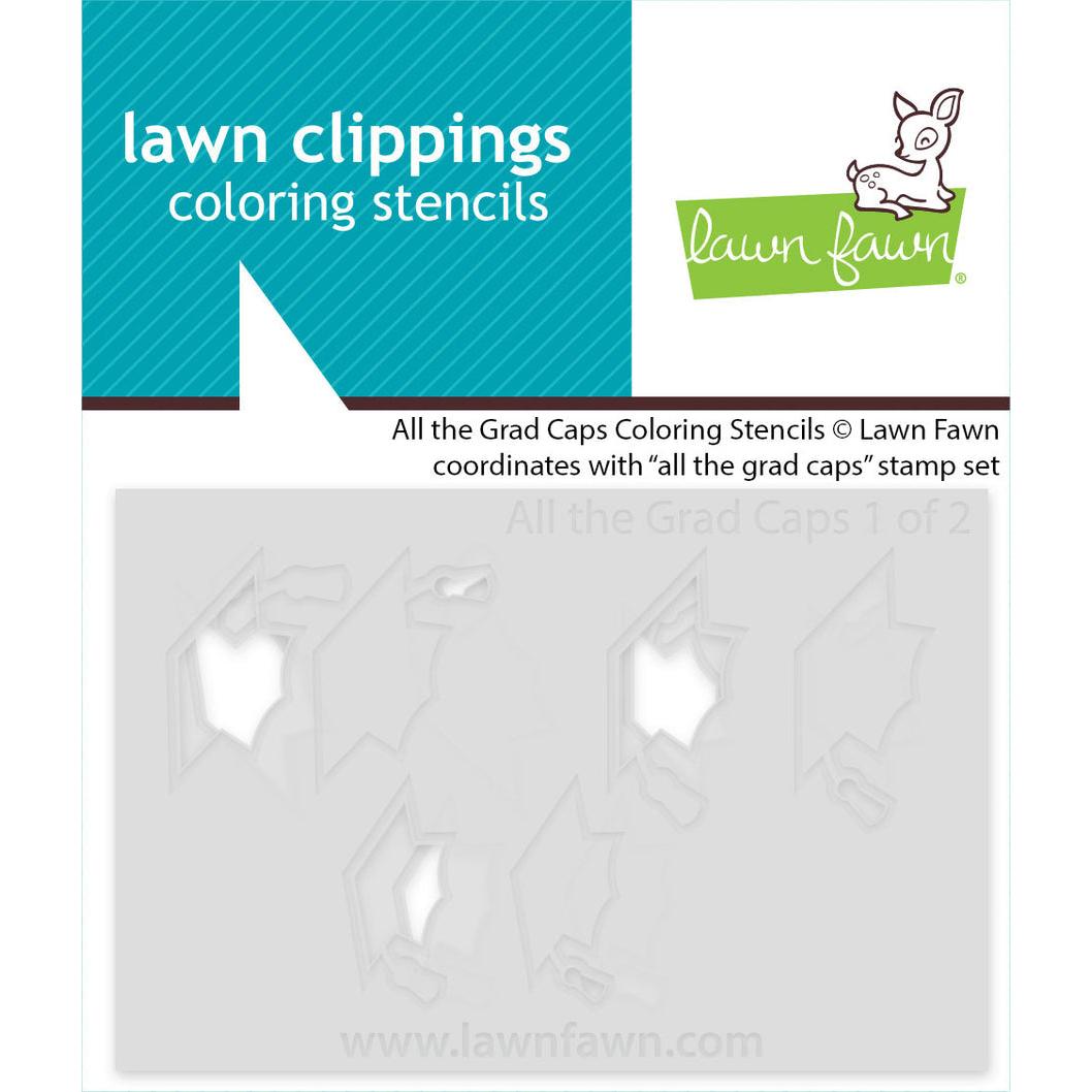 Lawn Fawn - Coloring Stencils - All The Grad Caps-ScrapbookPal
