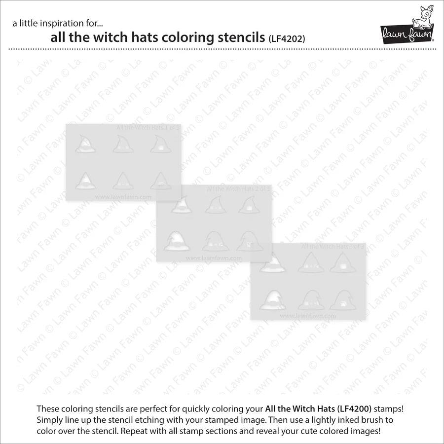 Lawn Fawn - Coloring Stencils - All The Witch Hats-ScrapbookPal