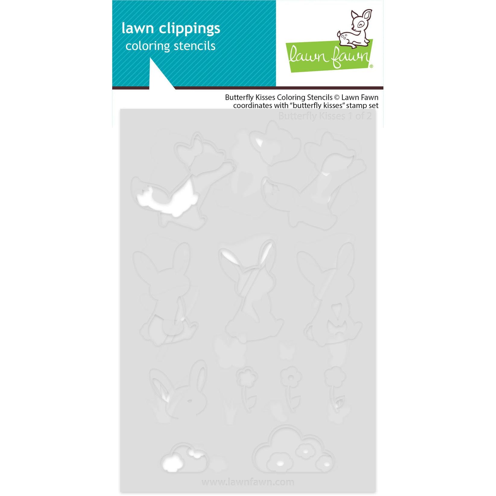 Lawn Fawn - Coloring Stencils - Butterfly Kisses-ScrapbookPal
