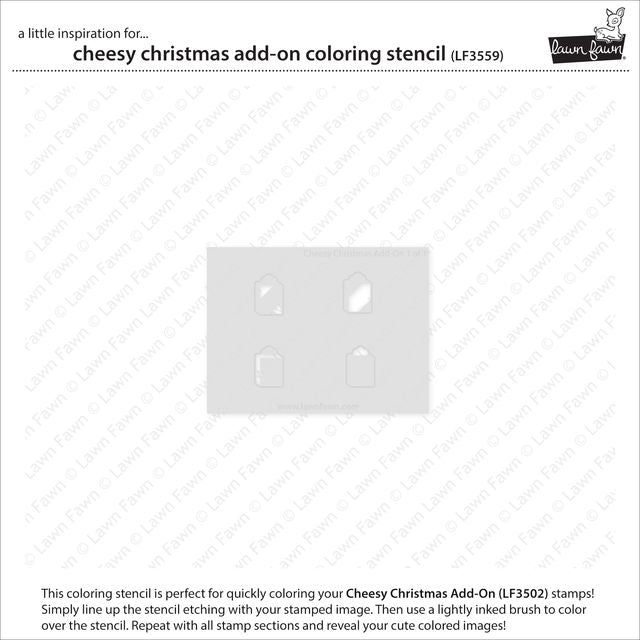 Lawn Fawn - Coloring Stencils - Cheesy Christmas Add-On-ScrapbookPal