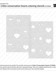 Lawn Fawn - Coloring Stencils - Critter Conversation Hearts-ScrapbookPal