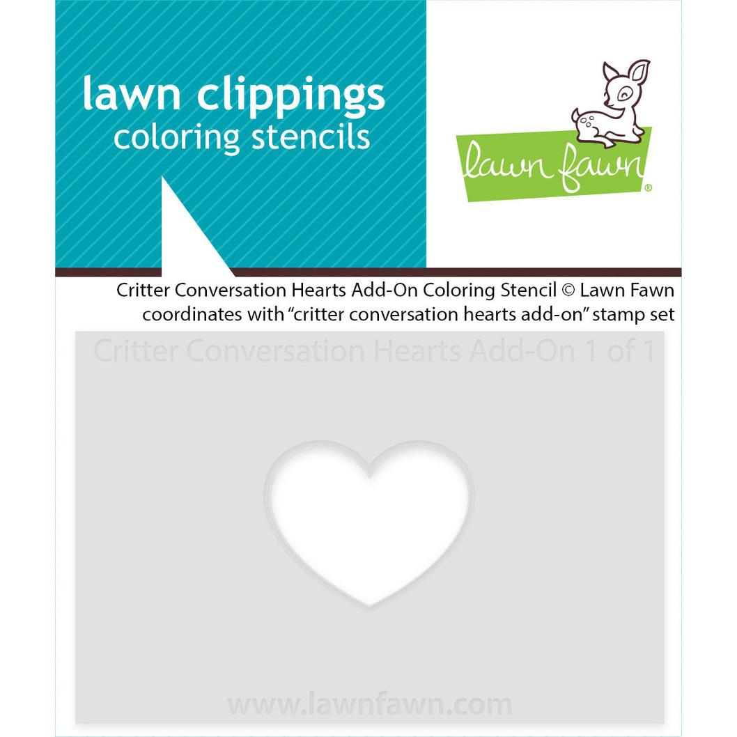 Lawn Fawn - Coloring Stencils - Critter Conversation Hearts Add-On-ScrapbookPal