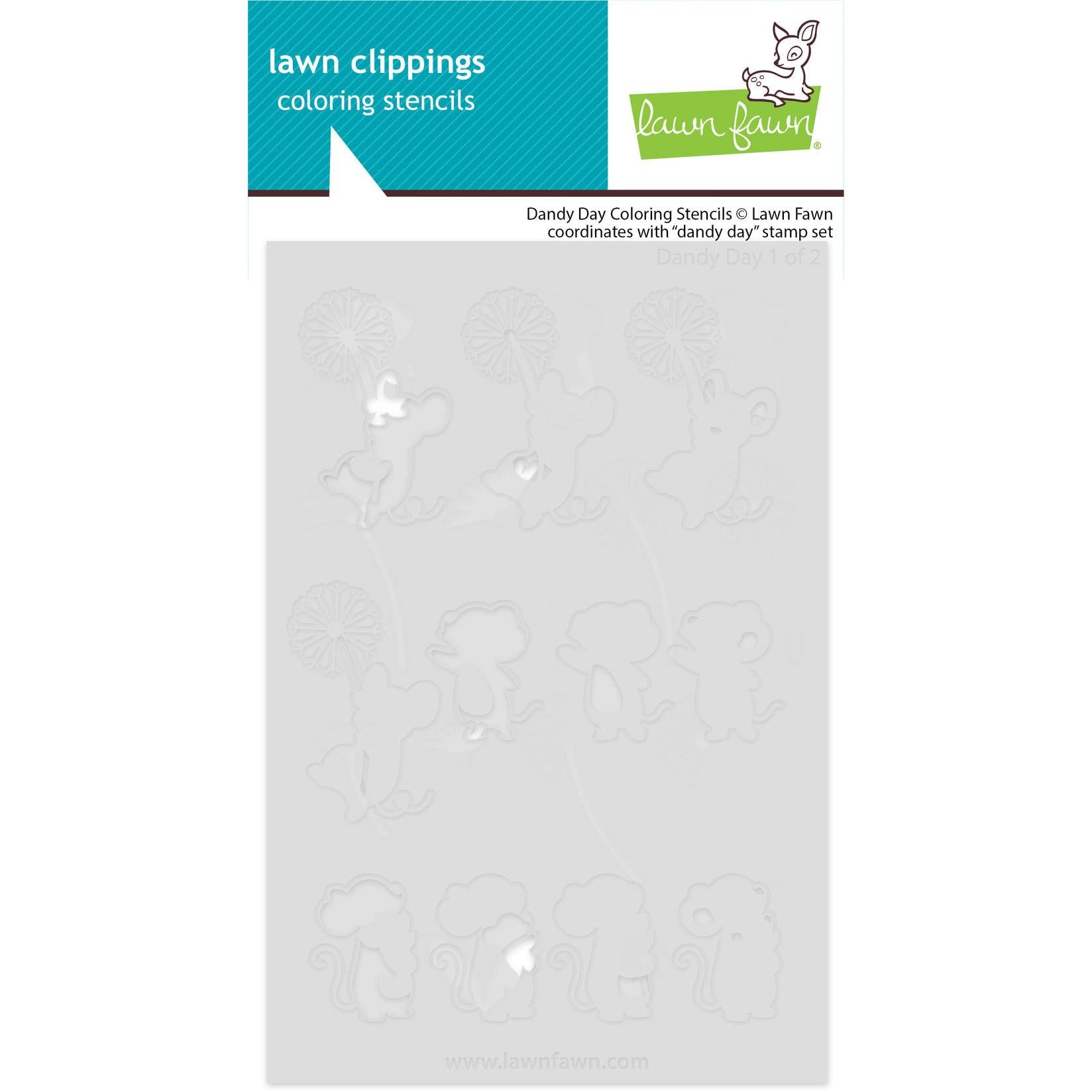 Lawn Fawn - Coloring Stencils - Dandy Day-ScrapbookPal