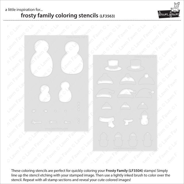 Lawn Fawn - Coloring Stencils - Frosty Family-ScrapbookPal