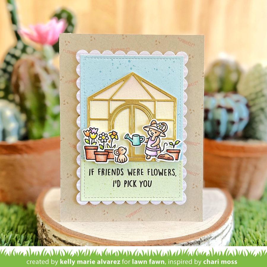 Lawn Fawn - Coloring Stencils - Garden Mouse-ScrapbookPal