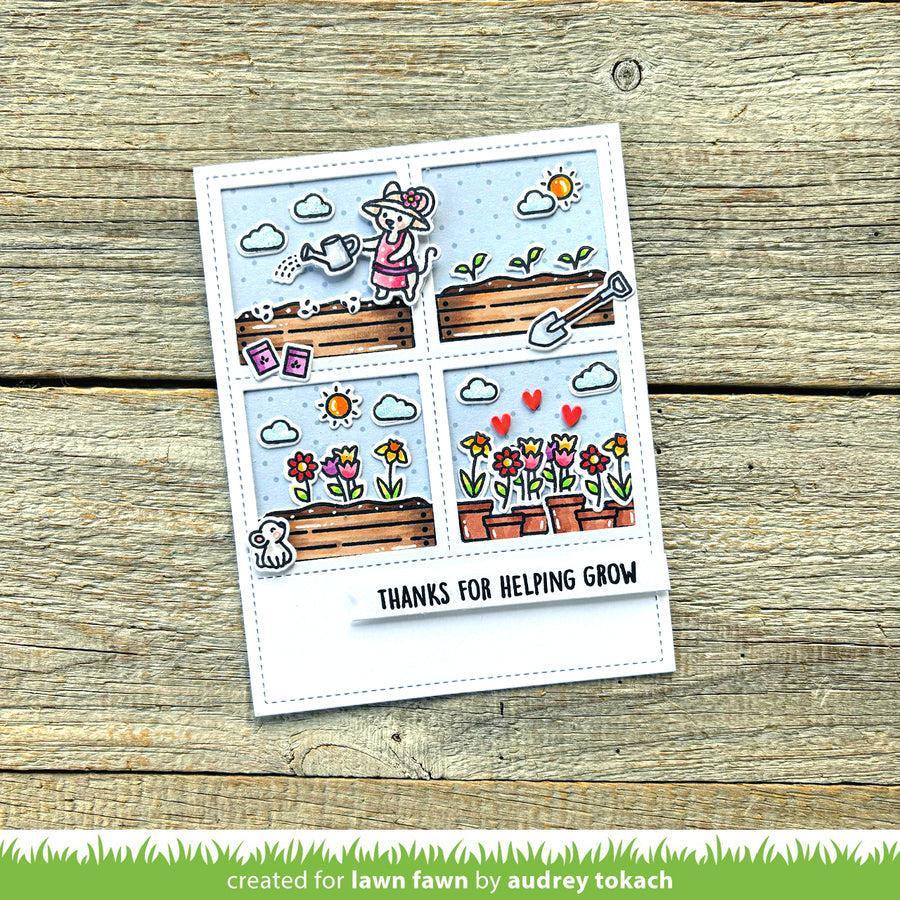 Lawn Fawn - Coloring Stencils - Garden Mouse-ScrapbookPal