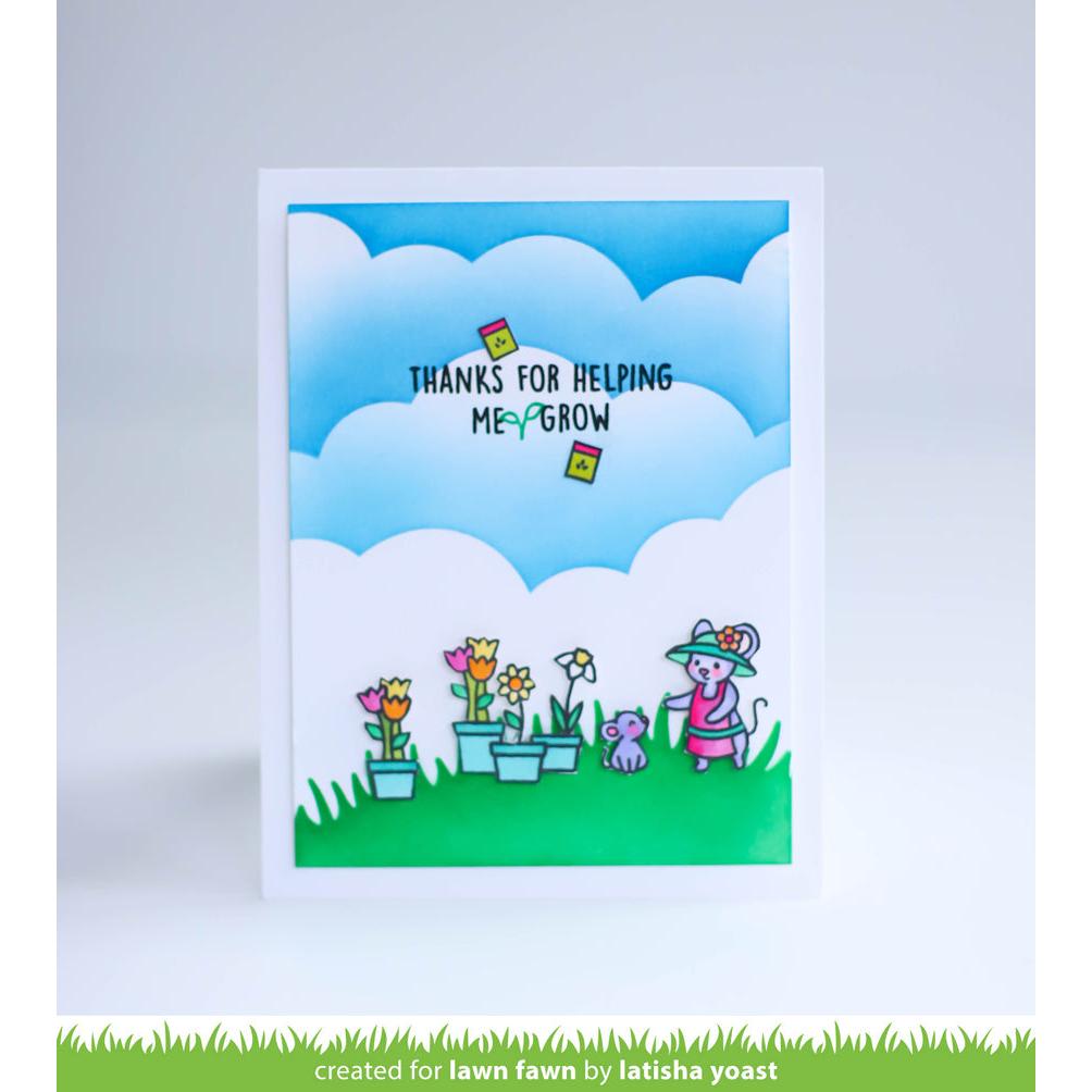 Lawn Fawn - Coloring Stencils - Garden Mouse-ScrapbookPal