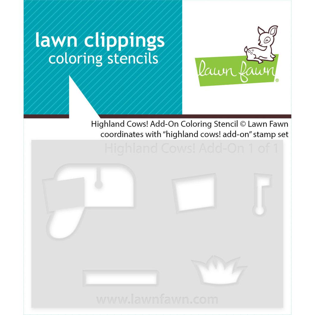 Lawn Fawn - Coloring Stencils - Highland Cows! Add-On-ScrapbookPal