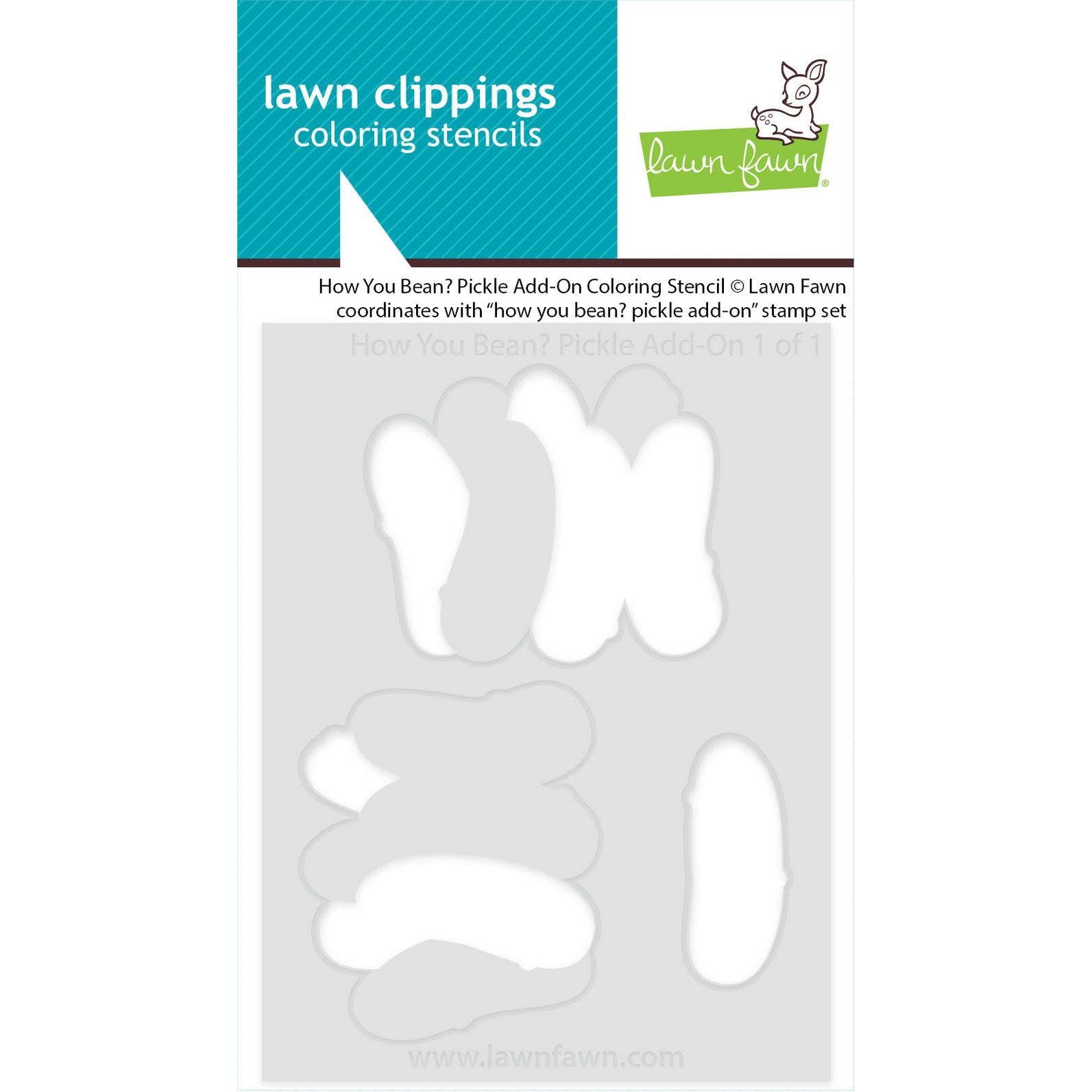 Lawn Fawn - Coloring Stencils - How You Bean? Pickle Add-on-ScrapbookPal