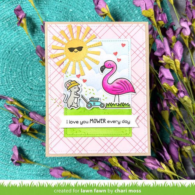 Lawn Fawn - Coloring Stencils - I Love You Mower-ScrapbookPal