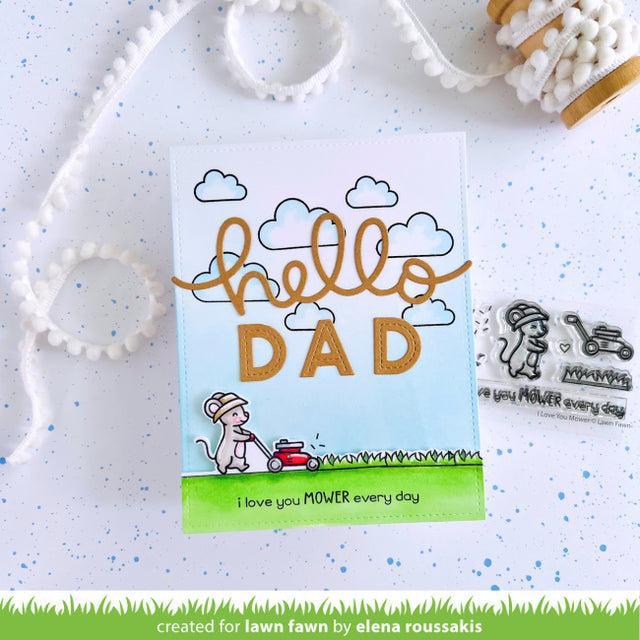 Lawn Fawn - Coloring Stencils - I Love You Mower-ScrapbookPal