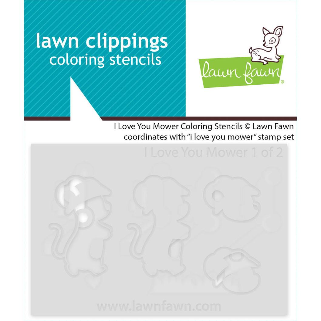 Lawn Fawn - Coloring Stencils - I Love You Mower-ScrapbookPal