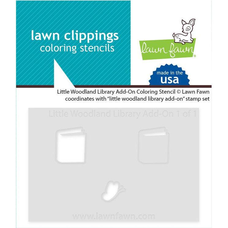 Lawn Fawn - Coloring Stencils - Little Woodland Library Add-On-ScrapbookPal