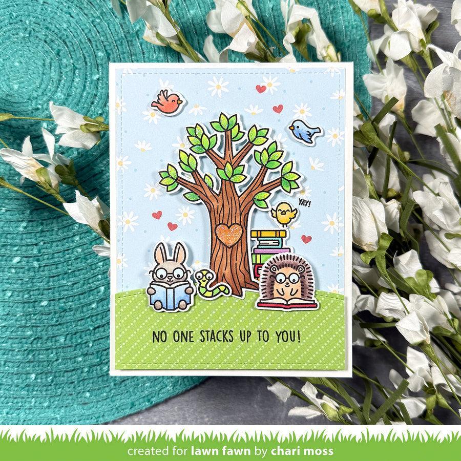 Lawn Fawn - Coloring Stencils - Little Woodland Library Friends-ScrapbookPal