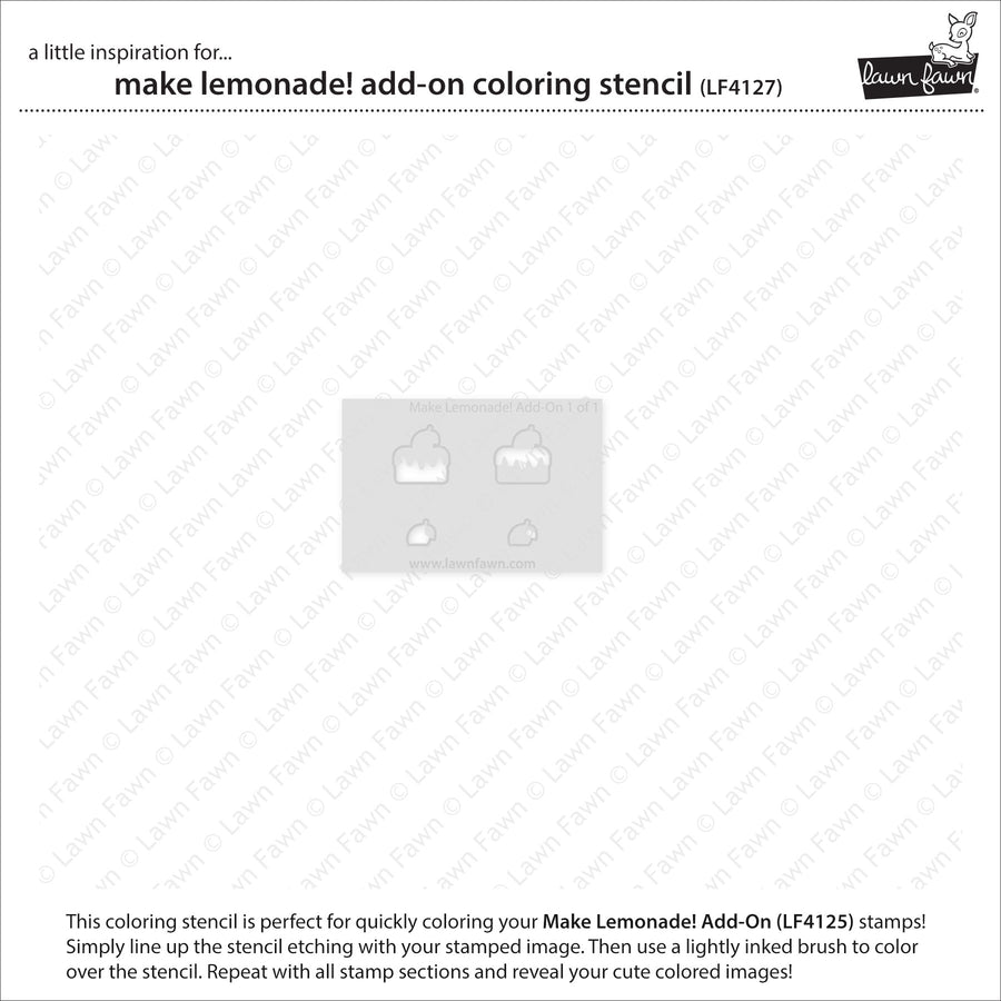 Lawn Fawn - Coloring Stencils - Make Lemonade! Add-On-ScrapbookPal