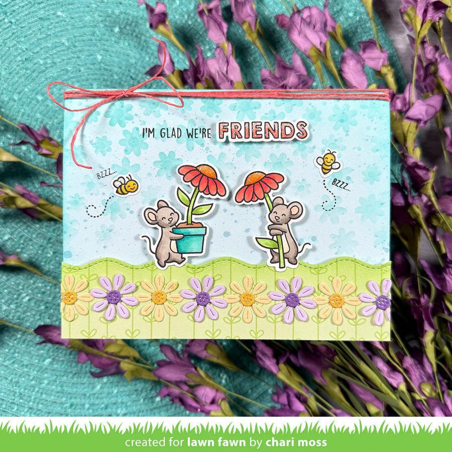 Lawn Fawn - Lawn Cuts - Mice Flowers-ScrapbookPal