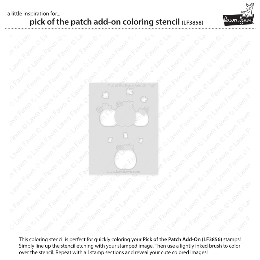 Lawn Fawn - Coloring Stencils - Pick of the Patch Add-on-ScrapbookPal