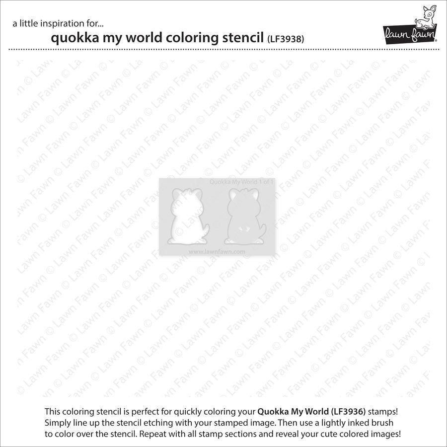 Lawn Fawn - Coloring Stencils - Quokka My World-ScrapbookPal