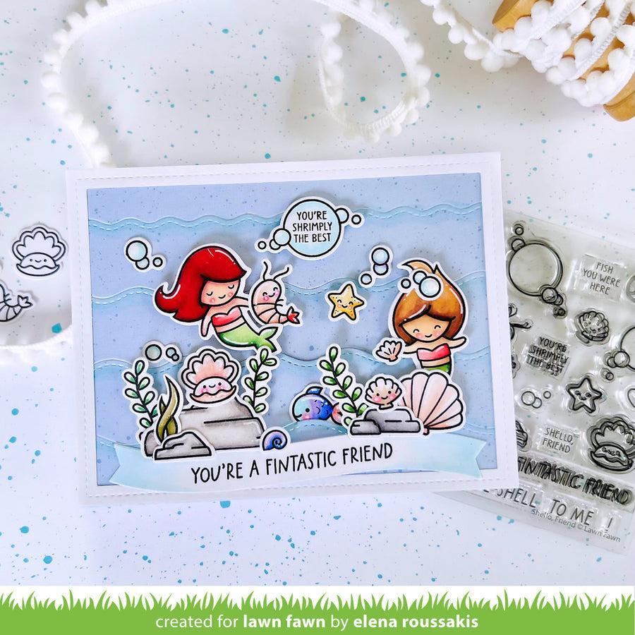 Lawn Fawn - Coloring Stencils - Shello, Friend-ScrapbookPal