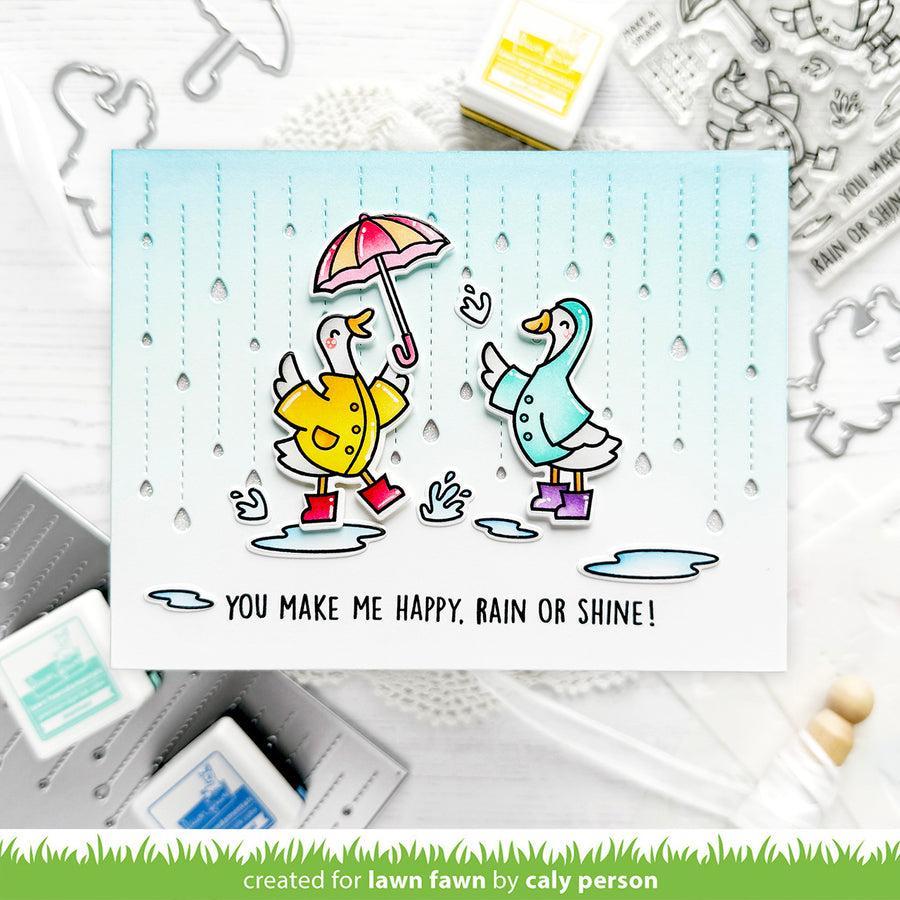 Lawn Fawn - Coloring Stencils - Silly Goose, Rain Or Shine!-ScrapbookPal