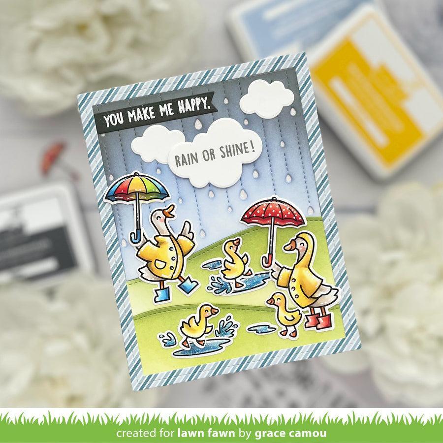 Lawn Fawn - Coloring Stencils - Silly Goose, Rain Or Shine!-ScrapbookPal