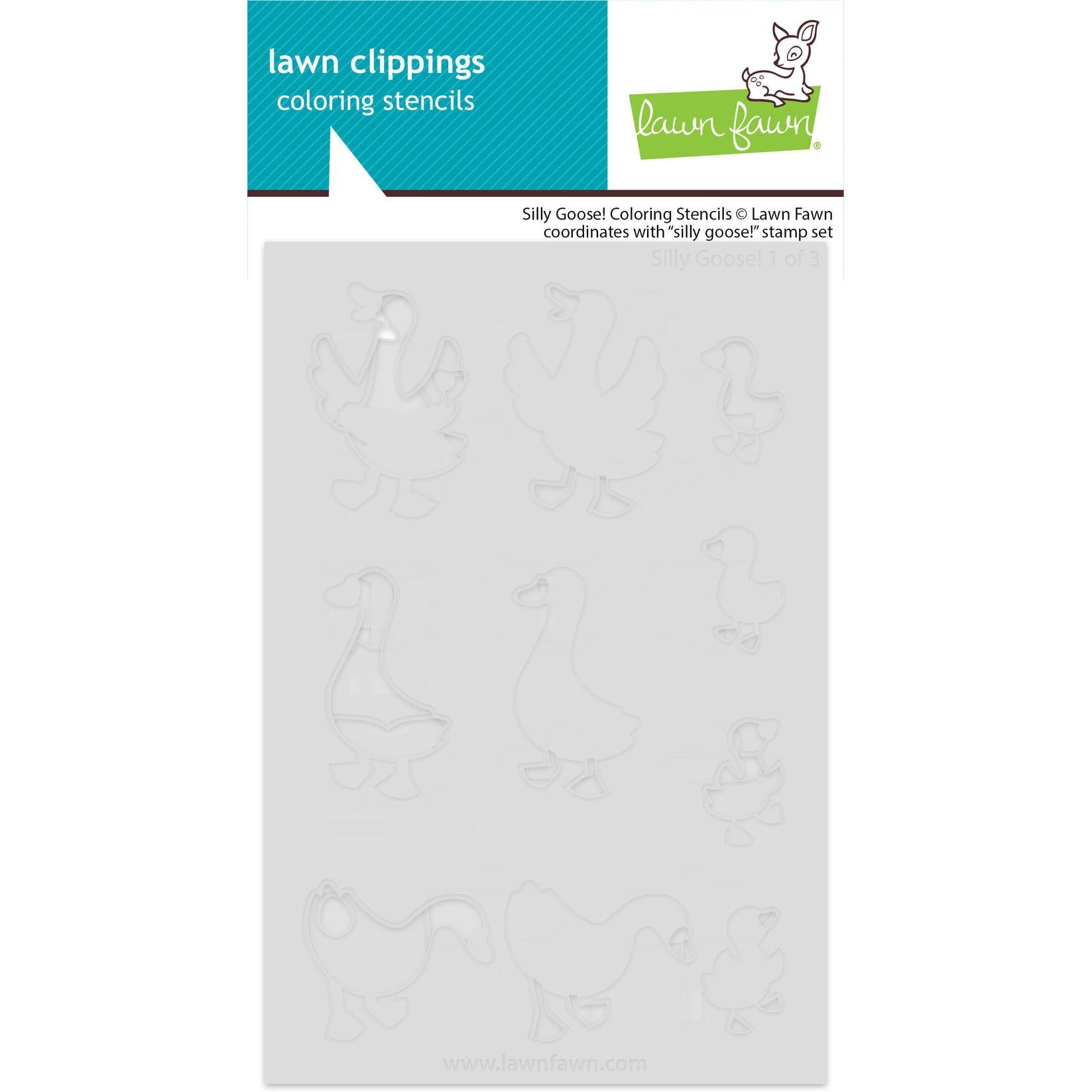 Lawn Fawn - Coloring Stencils - Silly Goose!-ScrapbookPal