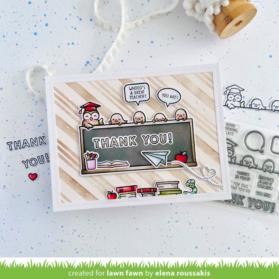 Lawn Fawn - Coloring Stencils - Simply Celebrate Teachers-ScrapbookPal