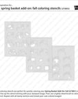 Lawn Fawn - Coloring Stencils - Spring Basket Add-on: Fall-ScrapbookPal