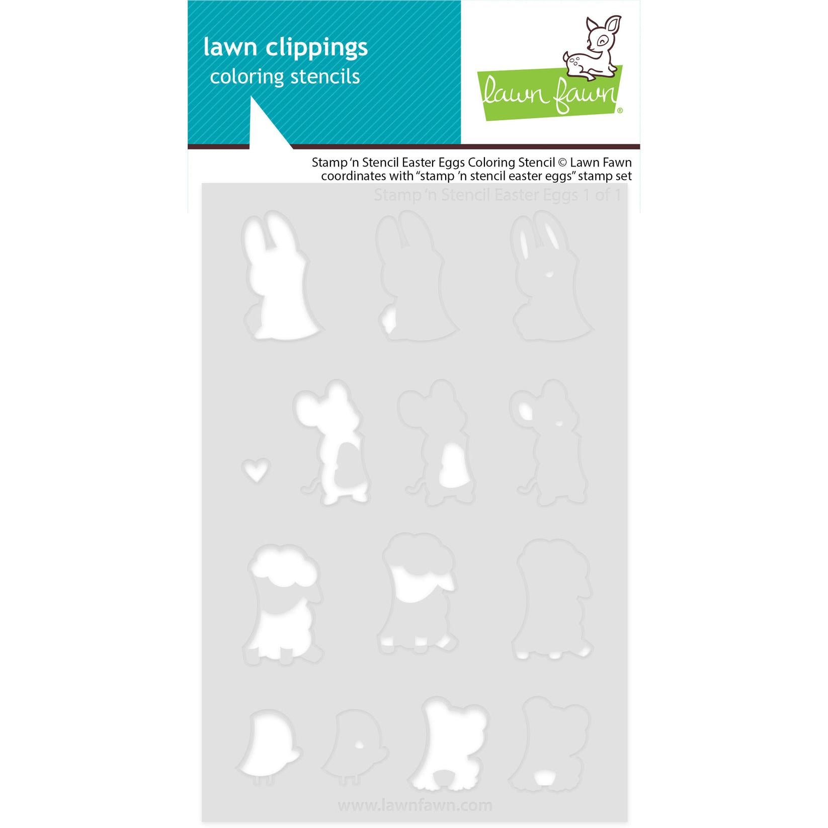 Lawn Fawn - Coloring Stencils - Stamp 'n Stencil Easter Eggs-ScrapbookPal