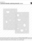 Lawn Fawn - Coloring Stencils - Summer Friends-ScrapbookPal