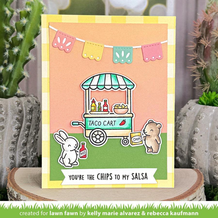 Lawn Fawn - Clear Stamps - Treat Cart Add-On: Tacos-ScrapbookPal