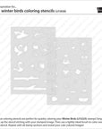Lawn Fawn - Coloring Stencils - Winter Birds-ScrapbookPal