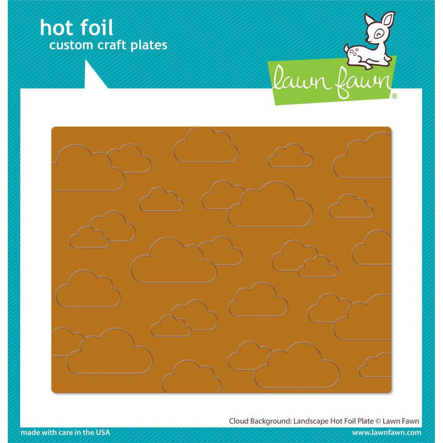 Lawn Fawn - Hot Foil Plates - Cloud Background: Landscape Hot Foil Plate-ScrapbookPal