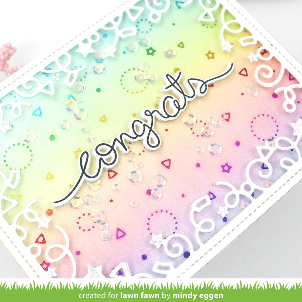 Lawn Fawn - Hot Foil Plates - Confetti Background-ScrapbookPal