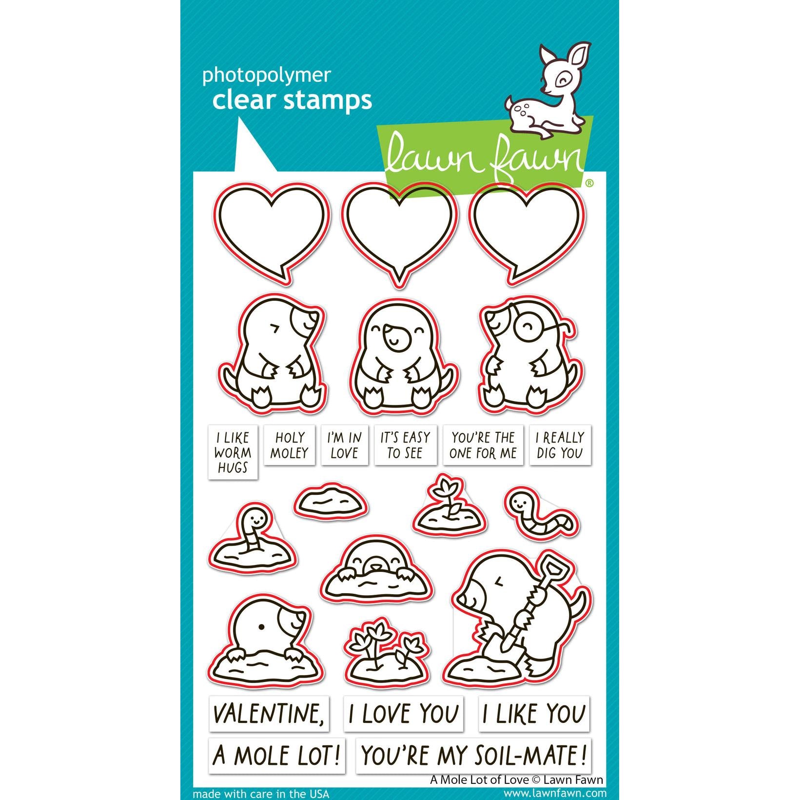 Lawn Fawn - Lawn Cuts - A Mole Lot of Love-ScrapbookPal